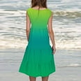 thumbnail image 5 of Summer Dress for Women 2025 A-Line Elastic High Waist Sundress Sleeveless Maxi Dress U Neck Coverup Sundress Beach Vacation Swimsuits, 5 of 7