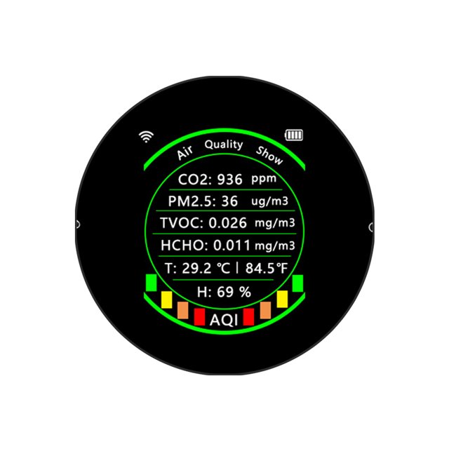 Medidor de de aire multifuncional Tuya Wifi 7 en 1 PM2.5 CO2 TVOC yeacher Medidor de del aire