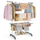 thumbnail image 1 of Tendedero, Tendedero Plegable de 4 Niveles, Asas Plegables, con Ruedas, 63.5 x 128 x 173 cm, Interior y Exterior, Blanco, 1 of 7