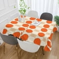 thumbnail image 2 of Yayeee Tablecloths 60" x 120" Rectangle Wrinkle Resistant Party Table Cover, Orange Geometric Circles, 2 of 8