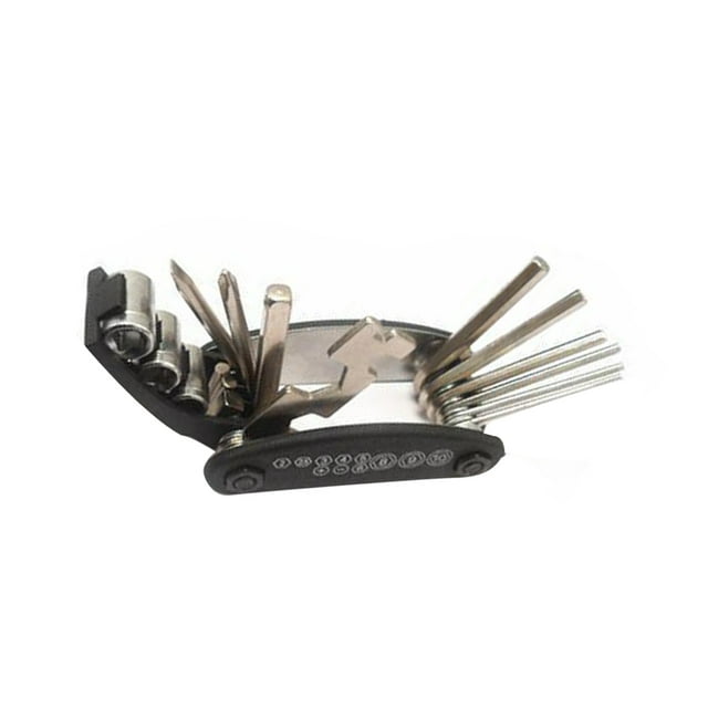 Juegos de herramientas para bicicleta 16 en 1 herramienta de reparación múltiple para bicicleta de montaña plegable