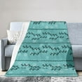 thumbnail image 1 of Cyan Abstract Line Graffiti Throw Blanket, Anti-Pilling Ultra-Soft Micro Fleece Cover Blanket for Bed Sofa, for All Seasons, 80"x60", 1 of 9