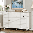 thumbnail image 2 of Mid Century Dresser with 8 Drawers, Wooden Kids Dresser for Kids Room Living Room, White, 2 of 7