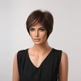 thumbnail image 4 of Women's Wig Short Layered Pixie Cut Wigs with Hair Bangs Natural-looking Fluffy Hair Wig High-Temperature Synthetic Wig Comfortable and Breathable with Hair Net, 4 of 8