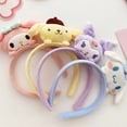 thumbnail image 3 of Diadema Kawaii Kuromi Cinnamoroll My Melody para niña, lazo de felpa, maquillaje, Anillo para el pelo, accesorios para el cabello, regalos, 3 of 4