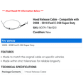 thumbnail image 2 of Hood Release Cable - Compatible with 2008 - 2018 Ford E-350 Super Duty 2009 2010 2011 2012 2013 2014 2015 2016 2017, 2 of 2