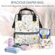 thumbnail image 5 of Disketp Watercolor Floral A Mochila de Pañales de Gran Capacidad con Múltiples Bolsillos, Mochila de Viaje Multifuncional para Bebé, Unisex, Moderna y Resistente, 5 of 6