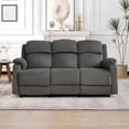 thumbnail image 4 of Bonzy Home Electric 3-Seat Recliner Sofa Set— Power Electric Recliner Chair with Remote Control & Side Pockets, Compact Home Theater Seating for Small Spaces, Gray, 4 of 9