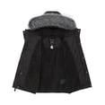 thumbnail image 3 of Wantdo Boy's Winter Jacket Soft Quilted Puffer Jacket with Removable Hood Charcoal 10/12, 3 of 6