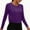 Purple-Athletic-Women, variant on Zedker Tops for Womens 2025 Lightweight Long Sleeve Round Neck Shirts Fashion Solid Base Layer Blouses Business Tunic Green L