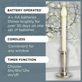 thumbnail image 3 of Set of 4 Battery Operated Window Candles with Remote Control - (Brushed Silver), 3 of 5
