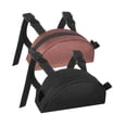 thumbnail image 4 of Bolsa de sillín de caballo con bolsillo para pomo, bolsa de viaje de tela Oxford con cremallera, de almacenamiento para acampar, de sillín para sillas Negro y marrón, 4 of 8