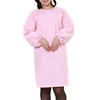 Opromo Womens Long Sleeved Waterproof Apron Smock with One Front Pocket-light pink-L