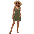 thumbnail image 3 of Summer Dress for Women Sleeveless Tank Dress with Pockets Casual Short A Line Dress Crewneck Sundress Green S, 3 of 7