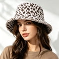 thumbnail image 2 of Jane Wardrobe Vintage Leopard Print Bucket Hat for Women, Frayed Brim Wide Brim UV Protection Summer Hat, 1 Piece, One Size, 2 of 4