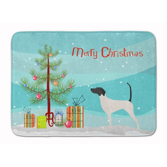 English Pointer Merry Christmas Tree Machine Washable Memory Foam Mat