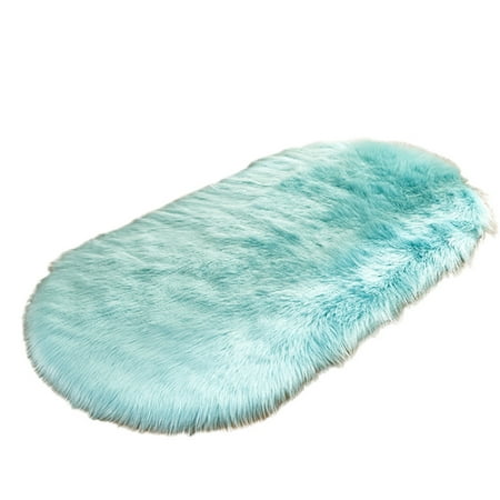 

Joyfeel Creative Home Faux Woolen Plush Carpet Warm Foot Pad Sofa Living Room Oval Mat