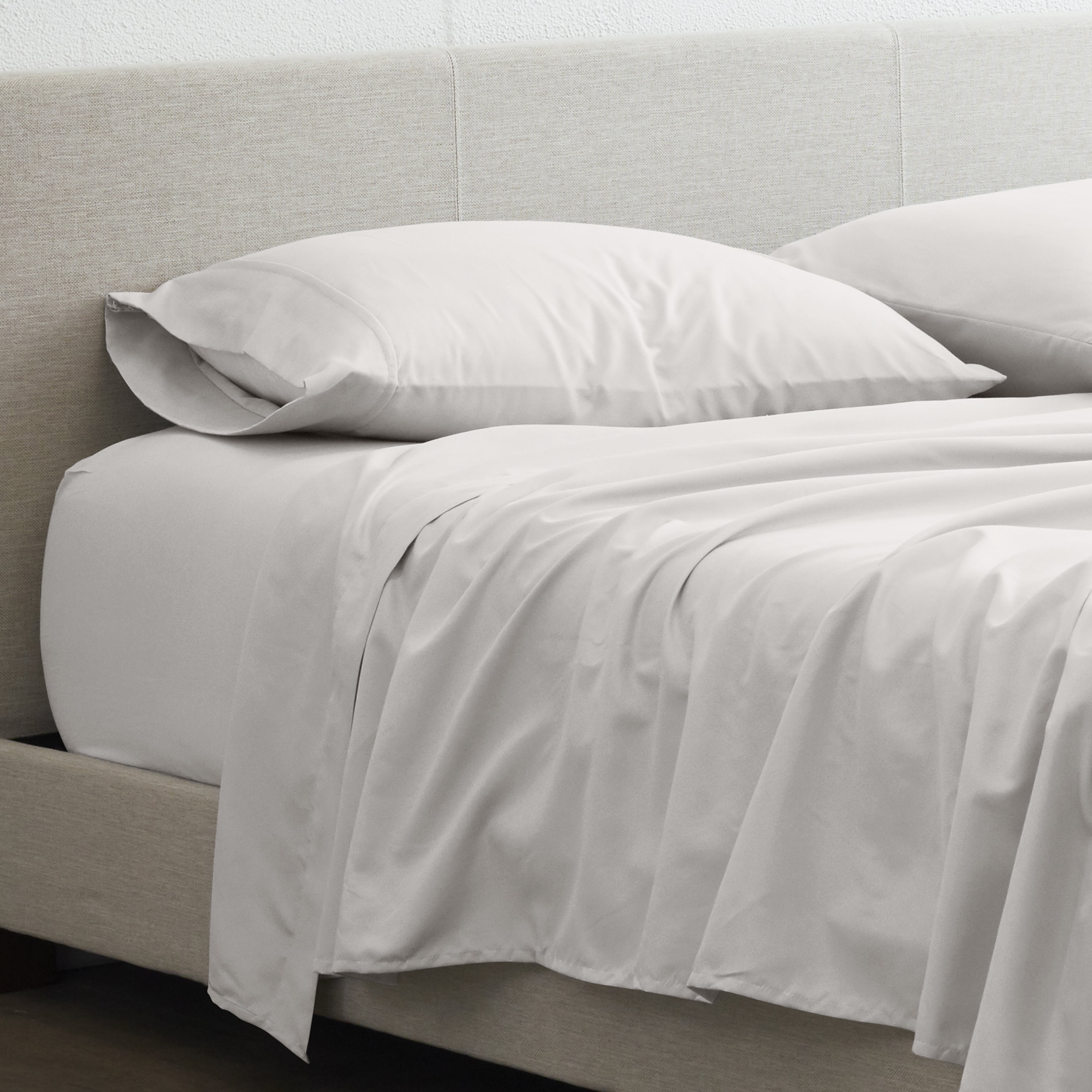 Made Supply Co. 4 Piece Hypoallergenic Deep Pocket Sheet Set, White