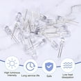 thumbnail image 3 of Uxcell 100Pcs 0.2" LED Diode Lights Red Round Transparent DC 1.8-2.0V High Brightness Lighting Bulb Lamps, 3 of 4