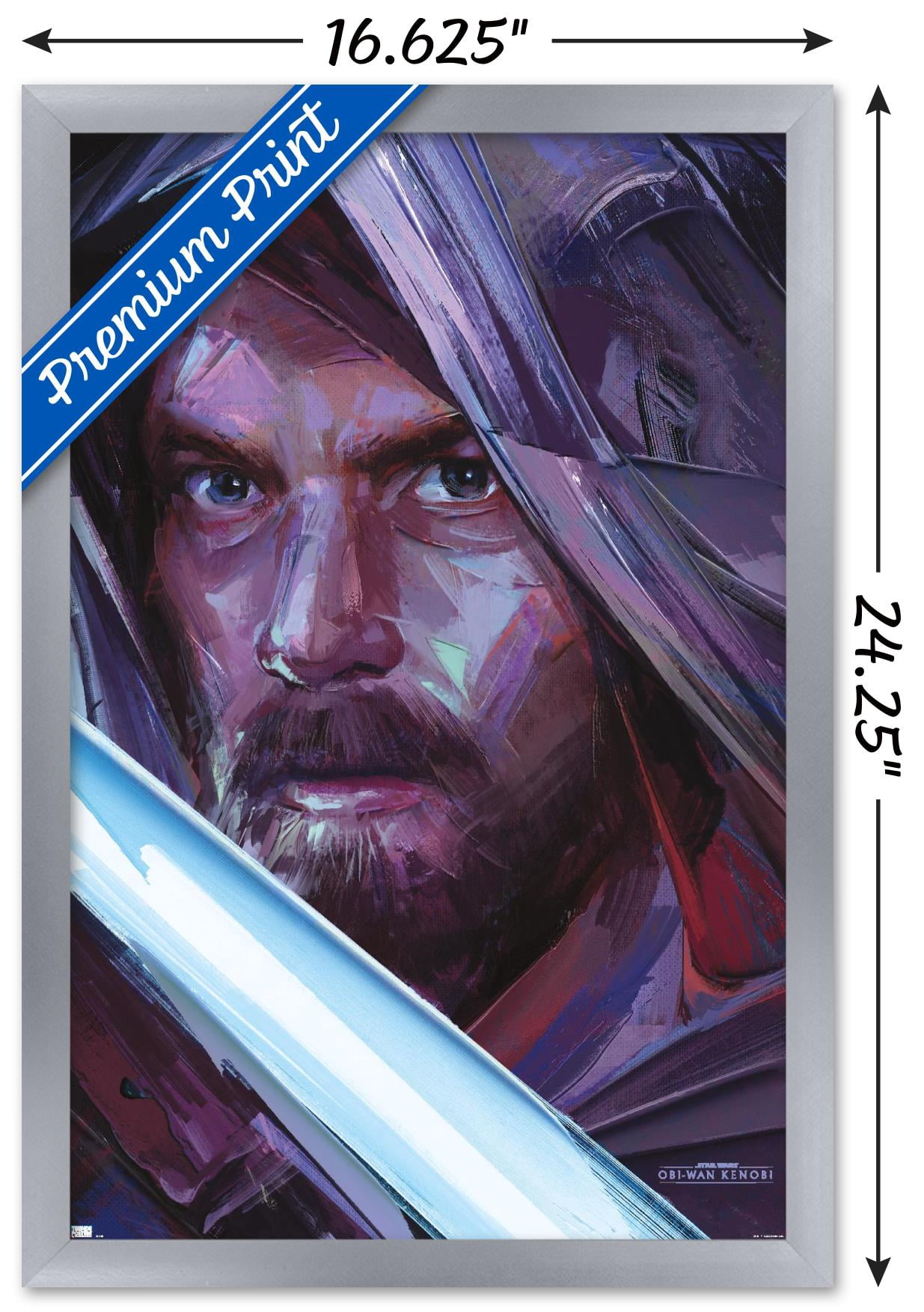 Star Wars: Obi-Wan Kenobi - Obi-Wan Portrait Wall Poster, 14.725" x 22.375" Framed
