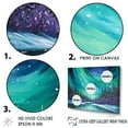 thumbnail image 3 of Designart "Winter Charm Of Green Northern Lights I" Northern Lights Floater Framed Canvas Prints, 3 of 5