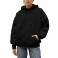 thumbnail image 5 of Shadoumai Women's Angel Hoodie Sweatshirt Featuring Sparkling Wing Motif Cozy Pullover For Casual Fall Winter Wear, 5 of 7