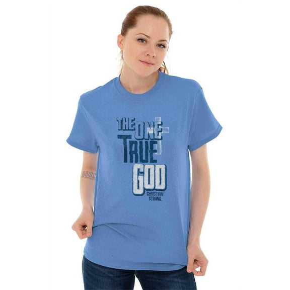 One True God Christian Cross Men's Graphic T Shirt Tees Brisco Brands S