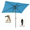 thumbnail image 5 of 6.5 x 10ft Rectangular Patio Umbrella Outdoor Market Table Umbrella with Push Button Tilt and Crank for Garden(Light Blue), 5 of 14