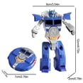thumbnail image 3 of Transformable Fidget Spinner Robot Toy, ABS Plastic Stress Relief Sensory Toys for Kids & Adults, Dual-Form Design, Smooth Bearing, Blue Red Black, 2.76-Inch, 3 of 8