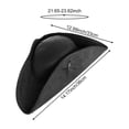 thumbnail image 2 of Jiibva Faux Leather Pirate Hat,Tricorn Pirate Hat,Novelty Leather Pirate Hat for Men Women Halloween, 2 of 7