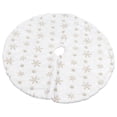 thumbnail image 2 of 35.4in Christmas Tree Skirt Round Shape Soft Comfortable White Christmas Tree Stand Mat for Home Store, 2 of 21
