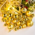 thumbnail image 5 of 30 Pieces of Assorted Christmas Ball Ornaments Shatterproof Seasonal Decorative Hanging Baubles Set with Reusable Hand-held Gift Package for Holiday Xmas Tree Decorations, Gold, 5 of 6