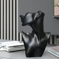 thumbnail image 5 of kurtrusly Necklace Jewelry Display Female Model Head Jewelry Stand for Chain Necklace Black, 5 of 5