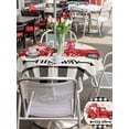 thumbnail image 4 of Outdoor Tablecloth with Umbrella Hole and Zipper, Valentine's Day Round Table Cloth 54 Inch Waterproof Tablecloth, Red Truck Loves Buffalo Plaid Romantic Beige Picnic Table Cover for Patio Camping, 4 of 7