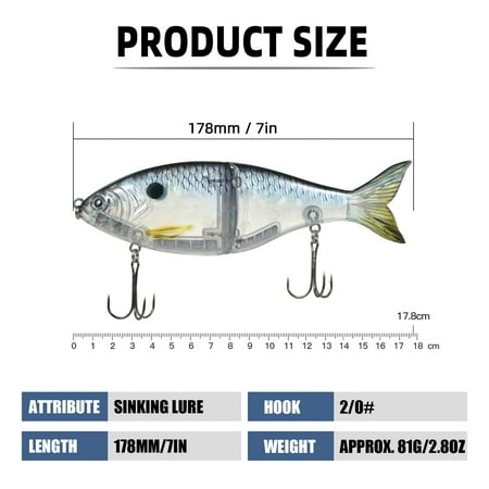 Baits Lures 178mm Swimbait - Bait Serious - Lures Bait Jointed Swimbait Bait Bait - Lures 178mm Bait Lures Color 178mm - Techniques Adventures Fish Watch Waterproof With Lures - 178mm