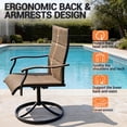 thumbnail image 5 of DELMANGO Patio Swivel Chairs Set of 2, Outdoor Dining Chairs High Back, All-Weather Textilene Swivel Rocker Chair for Lawn Porch Garden, Brown, 5 of 8