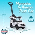 thumbnail image 3 of Best Ride On Cars Cochecito para niños al aire libre Mercedes G-Wagon para niños pequeños de 1 a 3 años con música, sonidos de bocina y asa, blanco, 3 of 5