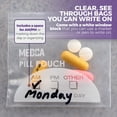 thumbnail image 3 of MEDca Extra-Thick 8 Mil Clear Zipper Pill Pouch Bags 3″×2″ (Pack of 100) – BPA-Free Daily Travel Medicine Organizer w/ Write-On Labels, 3 of 9
