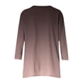 thumbnail image 4 of Womens Fall Tunic Tops, 3/4 Sleeve Shirts for Women Fashion Loose Fit Ombre Tie Dye V Neck T Shirts Dressy Blouses S-2XL, 4 of 5
