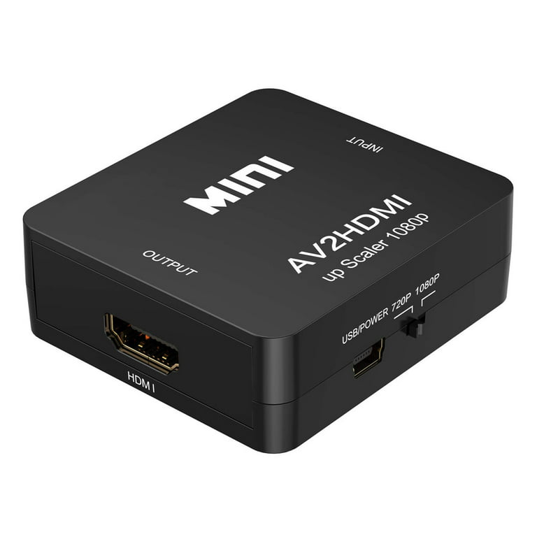  RCA to HDMI Converter,Viagkiki AV to HDMI Adapter,RCA to HDMI  Composite Audio Video Converter for PS1, PS2, PS3, STB, Xbox, VHS,  VCR,Black-Ray DVD Players(HDMI Cable Included) : Electronics