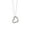 White, variant on 14K White Gold Shiny Cable Link Chain 18" with Spring Ring Clasp and Open Heart Pendant