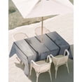 thumbnail image 3 of 60x120 Inch Outdoor Tablecloth with Umbrella Hole Zipper Rectangle White Wooden Rectangular Tablecloths Outside Waterproof Farmhouse Rustic Retro Wood Planks Patio Table Cloth Cover for Picnic Party, 3 of 8