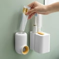 thumbnail image 4 of Kcavykas Clearance Sales Home Storage Organiser Automatic toothpaste Squeezer Wall-mounted Home Squeezer Set Punch-free toilet toothbrush toothpaste Rack, 4 of 5