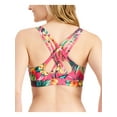 thumbnail image 2 of IDEOLOGY Intimates Pink Low Impact V-Neck Crossover Strappy Back Sports Bra M, 2 of 2
