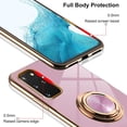 thumbnail image 3 of for Samsung Galaxy Note 20 5G Case with 1 Screen Protector, Built-in 360° Rotation Ring Holder Magnetic Stand, Luxury Shiny Plating Edge Shockproof Electroplated Protective Cover (Purple), 3 of 6