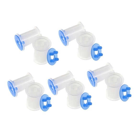 figatia 10x Fly Tying Bobbin Spools Standard Size Thread Spool Easy to Use Tools Thread Bobbin Spools Fly Tying Accessory for Outdoor with Cap 3cmx2.6cm