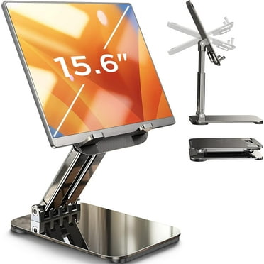 BIJIBEN for iPad Stand Holder Adjustable Tablet Stand for Desk, Portable Monitor Stand Tablet Holder Travel Must Haves iPad Pro Holder Essentials for Tablets/Monitor/PS/Switch iPhone 15 4.7"-15.6"