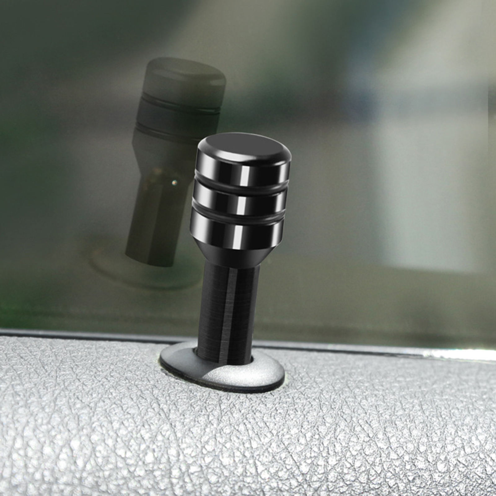 4x Black Alloy Door Lock Pins – Red Accent Interior Knobs For Car Doors (Universal)