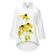 thumbnail image 5 of Blusa con bolsillo y estampado de solapa con botones de manga larga informal para mujer Pompotops FGAJ20493, 5 of 5