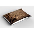 thumbnail image 2 of Ambesonne Antlers Pillow Sham 2 Pack, Wooden Deer Rustic Antler, 30"x20", Umber, 2 of 3